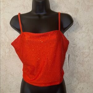 360.  Derek Heart Red Sequin Women's Top❤️